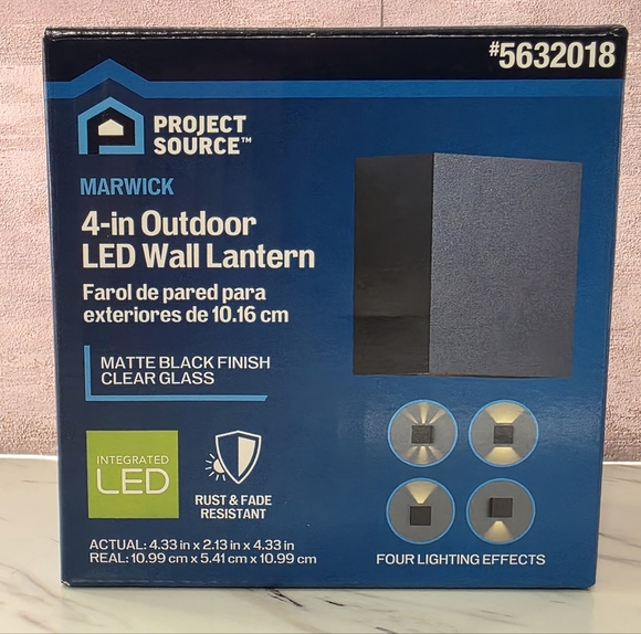 Marwick Black LED Wall Lantern - Picture 1 of 4